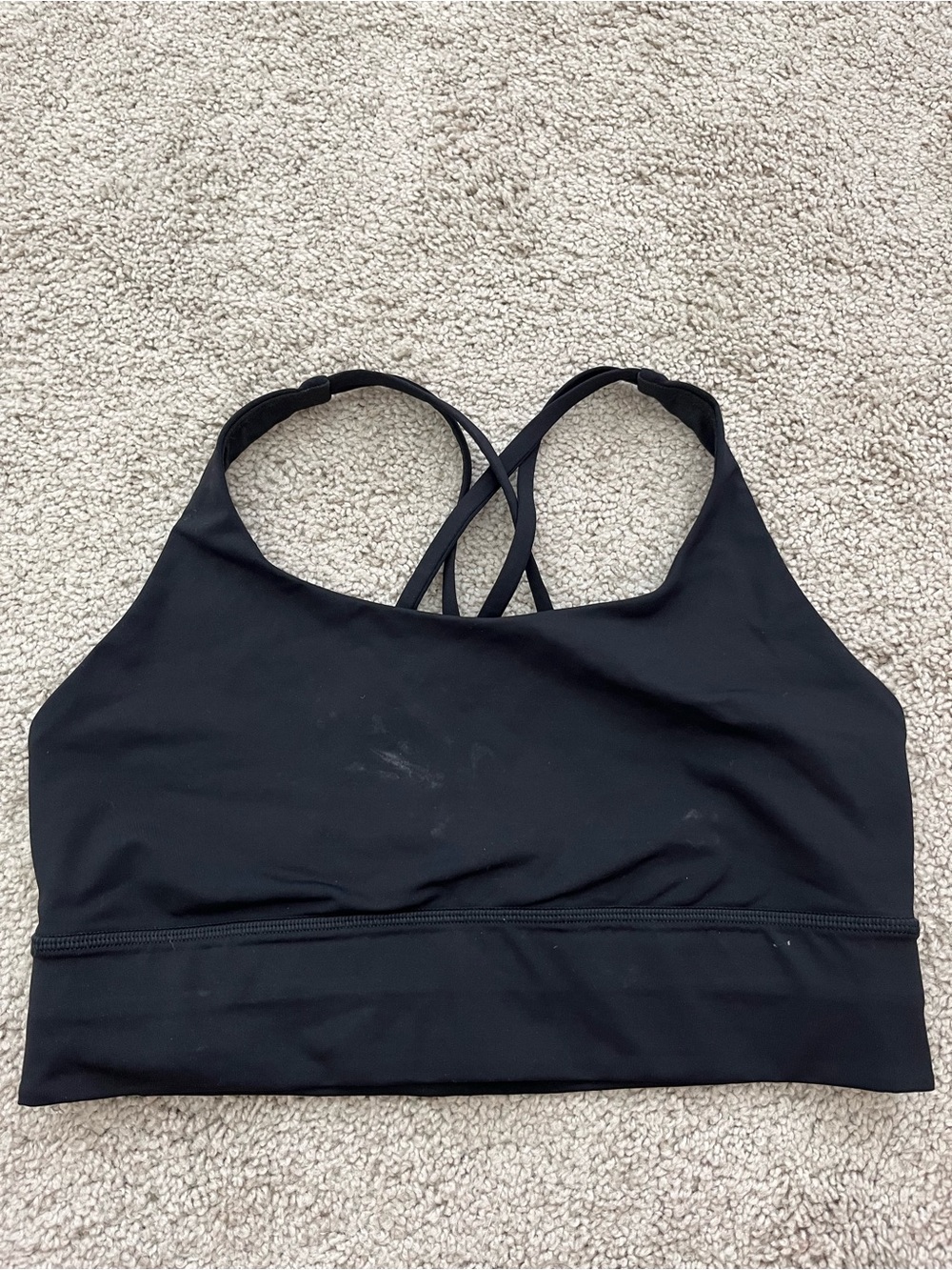 Lululemon Black Crisscross Strappy Sports Bra